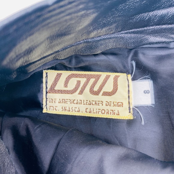 Vintage Lotus Soft Black Leather Mini Skirt Womens Size 8 Punk 80s Glam 90s Goth - Picture 5 of 6